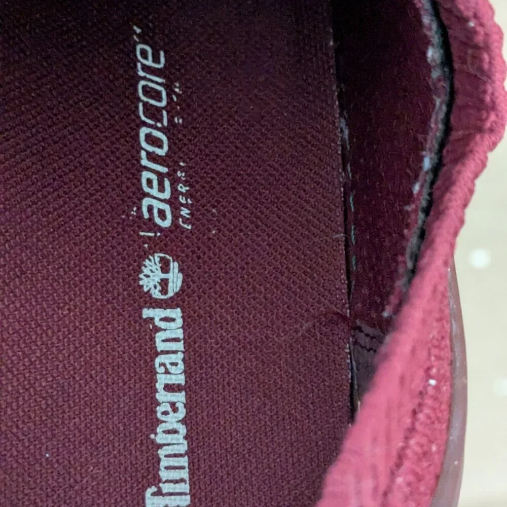 Timberland Sneakers Women's 8 Wine Red Flyroam Go Knit Tennis Shoes